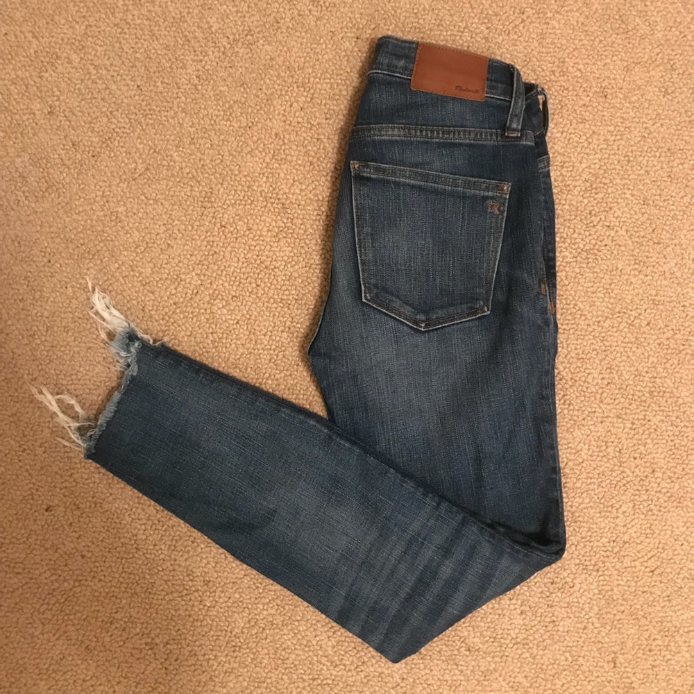 9” high rise cropped skinny jeans